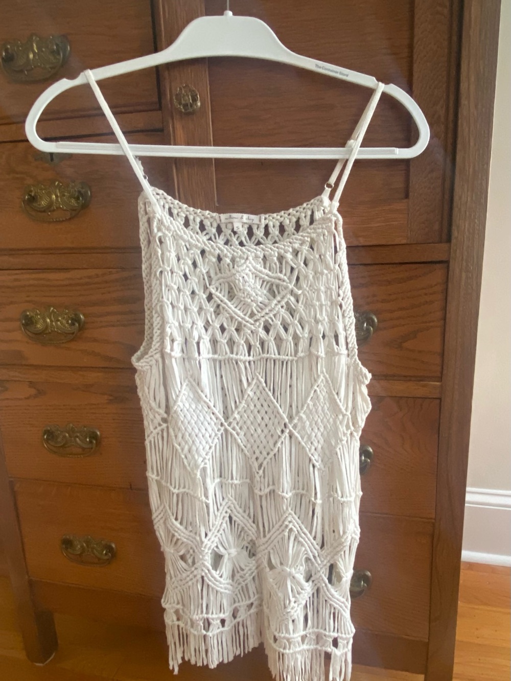 NWOT Willow & Clay Boho Macrame Fringe Top